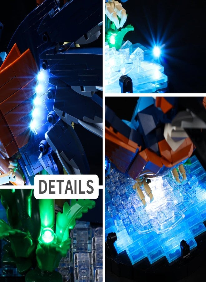 Kyglaring طقم إضاءة LED من Kyglaring متوافق مع مكعبات بناء طائر الرفراف من ليغو 10331، ملحقات إضاءة مطورة لمجموعة النموذج 10331، مصابيح فقط (النموذج غير متضمن)، إصدار كلاسيكي - Image 4